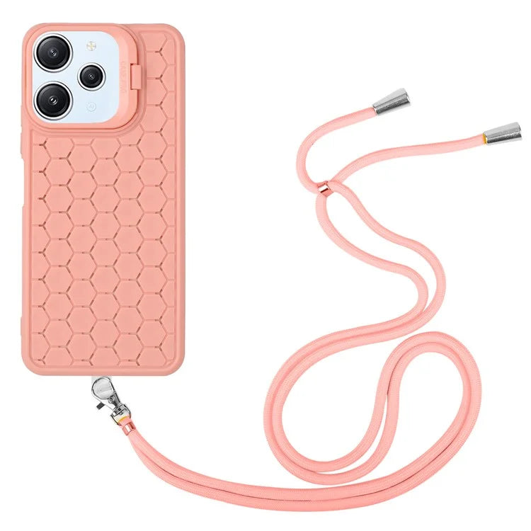 For Xiaomi Redmi 12 4G Case Soft TPU Heat Dissipation Phone Kickstand Cover with Lanyard