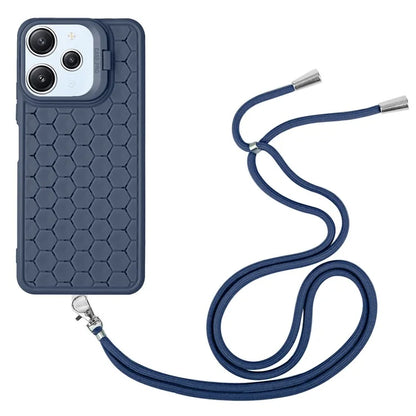 For Xiaomi Redmi 12 4G Case Soft TPU Heat Dissipation Phone Kickstand Cover with Lanyard