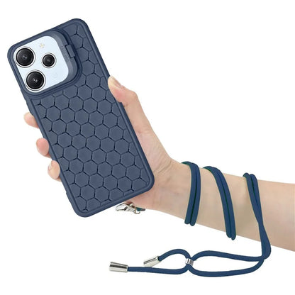 For Xiaomi Redmi 12 4G Case Soft TPU Heat Dissipation Phone Kickstand Cover with Lanyard
