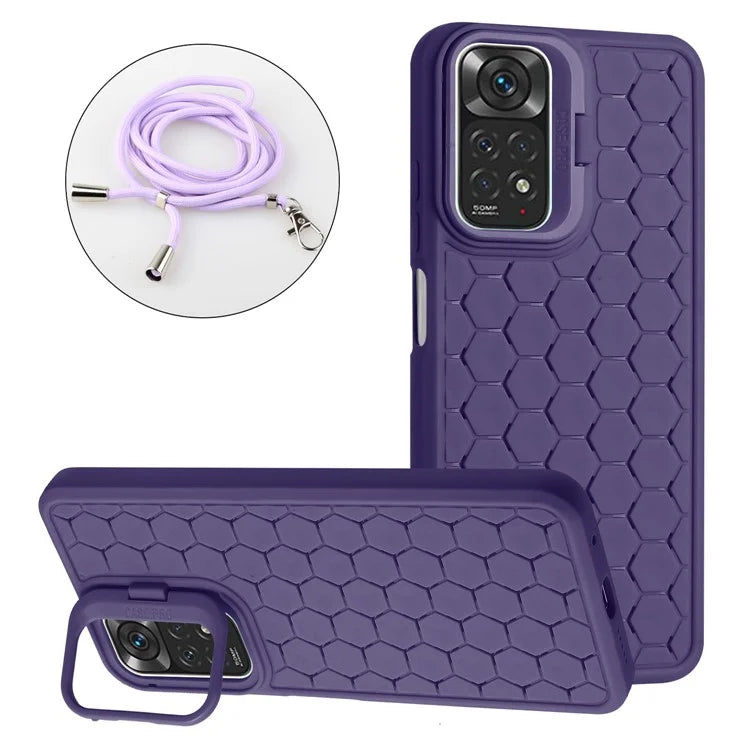 For Xiaomi Redmi Note 11 4G (Qualcomm) / Note 11S 4G Case TPU Phone Case with Kickstand Lanyard