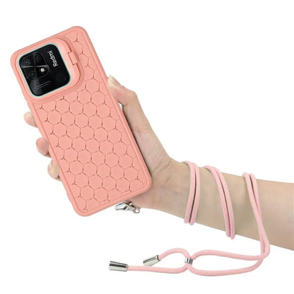 For Xiaomi Redmi 10C 4G Kickstand Case Heat Dissipation TPU Phone Cover with Lanyard