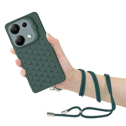 For Xiaomi Redmi Note 13 Pro 4G / Poco M6 Pro 4G Case Heat Dissipation TPU Kickstand Cover with Lanyard