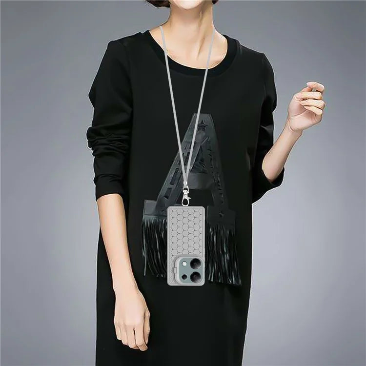 For Xiaomi Redmi Note 13 Pro 4G / Poco M6 Pro 4G Case Heat Dissipation TPU Kickstand Cover with Lanyard