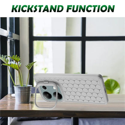 For Xiaomi Redmi Note 13 Pro 4G / Poco M6 Pro 4G Case Kickstand Heat Dissipation TPU Back Cover