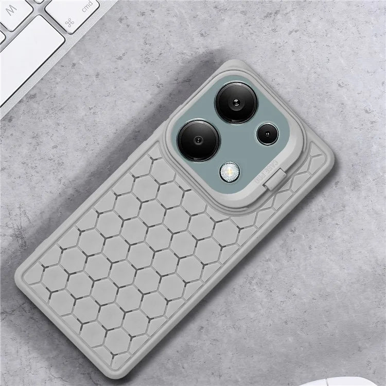 For Xiaomi Redmi Note 13 Pro 4G / Poco M6 Pro 4G Case Kickstand Heat Dissipation TPU Back Cover