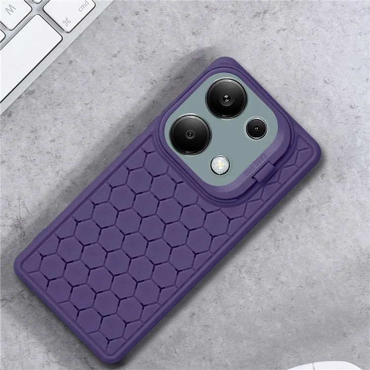 For Xiaomi Redmi Note 13 Pro 4G / Poco M6 Pro 4G Case Kickstand Heat Dissipation TPU Back Cover