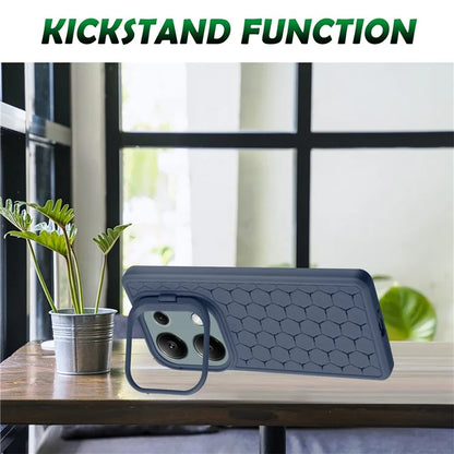 For Xiaomi Redmi Note 13 Pro 4G / Poco M6 Pro 4G Case Kickstand Heat Dissipation TPU Back Cover