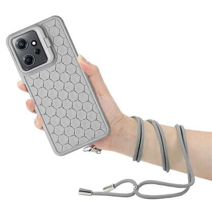 For Xiaomi Redmi Note 12 4G Case Heat Dissipation Lens Frame Kickstand TPU Phone Cover with Lanyard