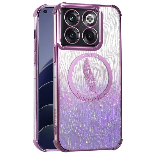 KADEM For OnePlus 10T 5G/Ace Pro 5G Case Glitter Sparkly TPU Phone Cover Corner Airbag Fall Protection