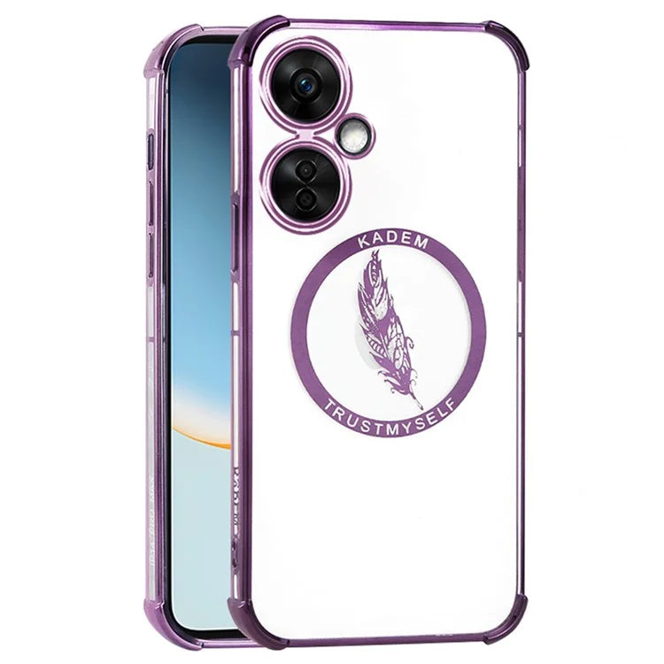 KADEM For OnePlus Nord CE 3 Lite 5G/N30 5G/Oppo K11x 5G Case TPU Phone Cover Feather Pattern Reinforced Corners