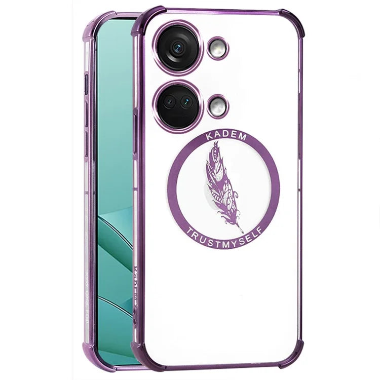 KADEM For OnePlus Ace 2V / Nord 3 5G Case TPU Phone Cover Feather Pattern