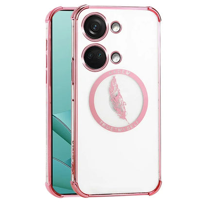 KADEM For OnePlus Ace 2V / Nord 3 5G Case TPU Phone Cover Feather Pattern