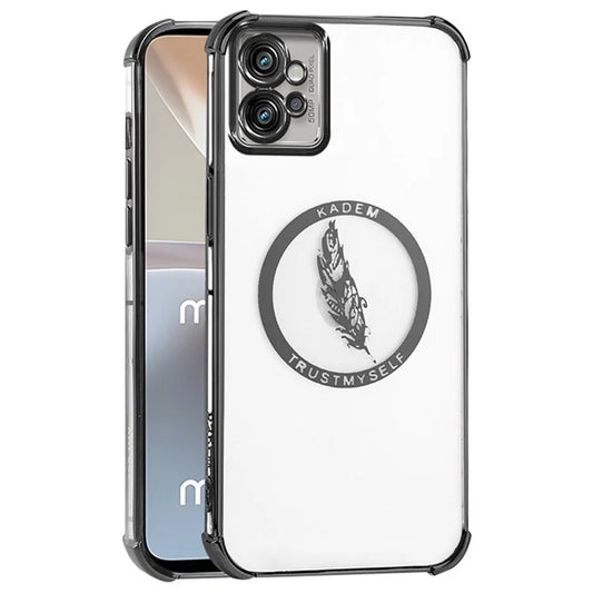 KADEM For Motorola Moto G32 4G Case Feather Pattern Electroplating TPU Phone Cover