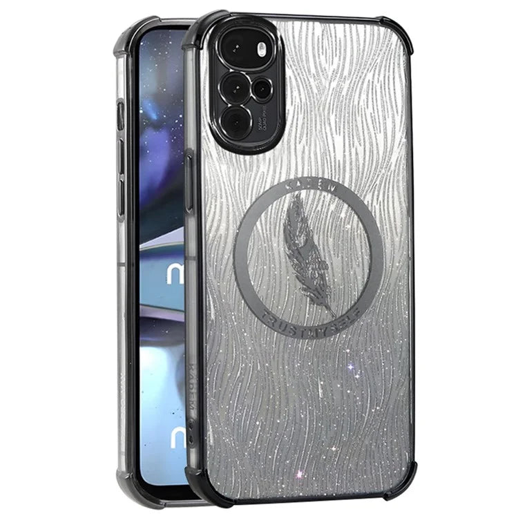 KADEM For Motorola Moto G22 Case Protective Glittery Soft TPU Phone Cover