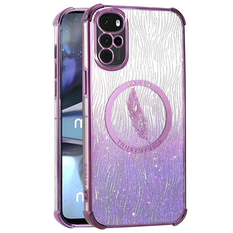 KADEM For Motorola Moto G22 Case Protective Glittery Soft TPU Phone Cover