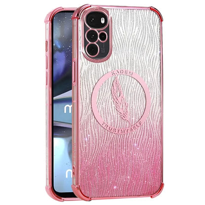 KADEM For Motorola Moto G22 Case Protective Glittery Soft TPU Phone Cover