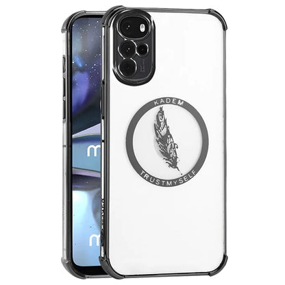 KADEM For Motorola Moto G22 Case Transparent Reinforced Corners TPU Phone Cover Electroplating