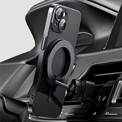 For iPhone 14 Case Compatible with MagSafe PC+TPU Kickstand Electroplating Phone Cover