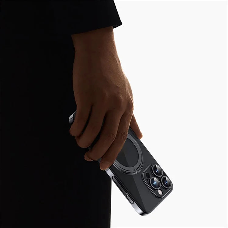 For iPhone 14 Pro Case Kickstand PC+TPU Phone Cover Compatible with MagSafe