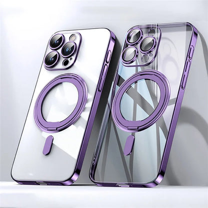 For iPhone 14 Pro Case Kickstand PC+TPU Phone Cover Compatible with MagSafe