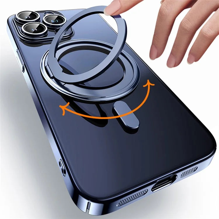 For iPhone 14 Pro Case Kickstand PC+TPU Phone Cover Compatible with MagSafe