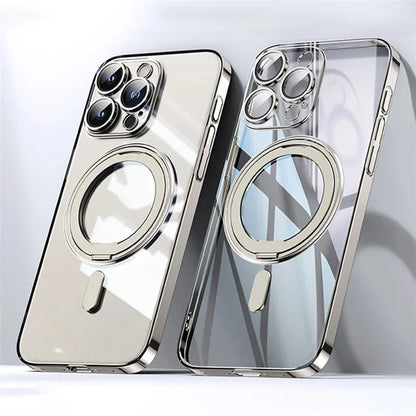 For iPhone 14 Pro Case Kickstand PC+TPU Phone Cover Compatible with MagSafe