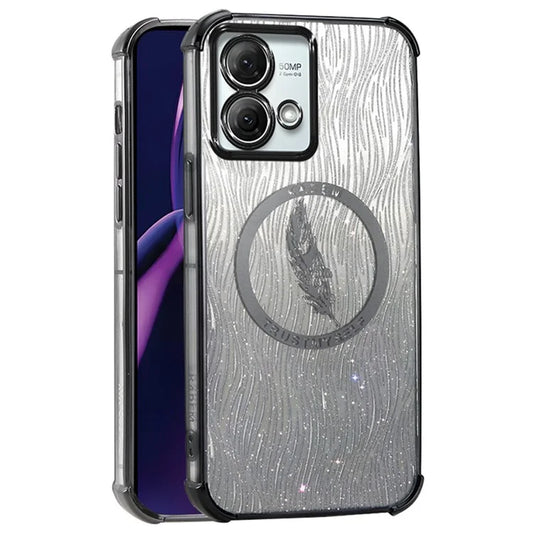 KADEM For Motorola Edge 40 Neo 5G Glitter Case Reinforced Corners Soft TPU Phone Cover