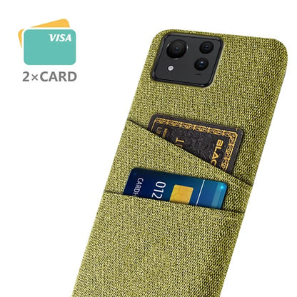 For Asus Zenfone 11 Ultra 5G Case Cloth Texture Anti-Scratch Phone Cover with Card Slots