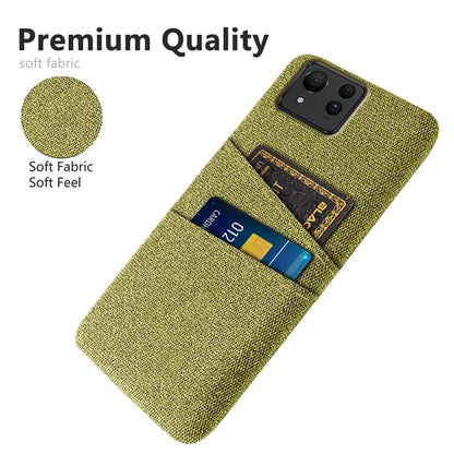 For Asus Zenfone 11 Ultra 5G Case Cloth Texture Anti-Scratch Phone Cover with Card Slots
