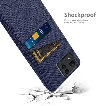 For Asus Zenfone 11 Ultra 5G Case Cloth Texture Anti-Scratch Phone Cover with Card Slots