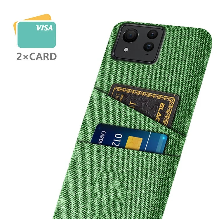 For Asus Zenfone 11 Ultra 5G Case Cloth Texture Anti-Scratch Phone Cover with Card Slots