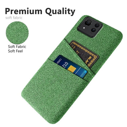 For Asus Zenfone 11 Ultra 5G Case Cloth Texture Anti-Scratch Phone Cover with Card Slots
