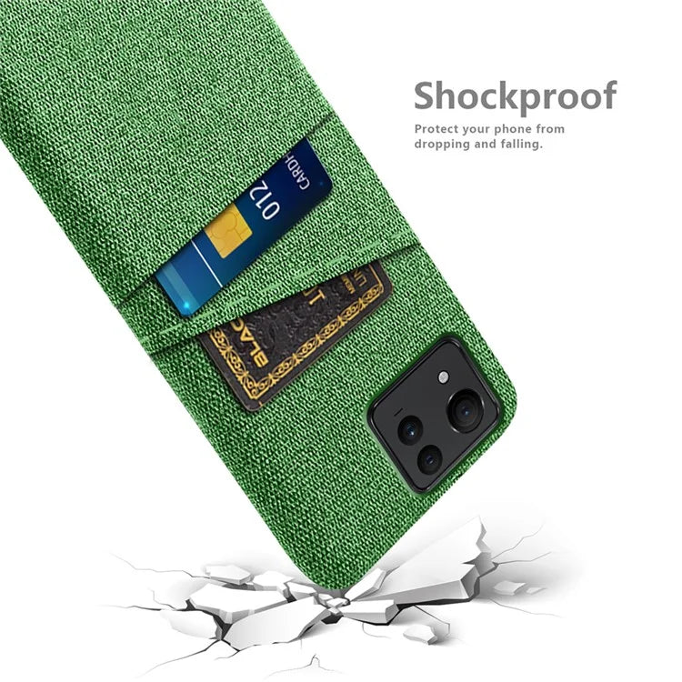 For Asus Zenfone 11 Ultra 5G Case Cloth Texture Anti-Scratch Phone Cover with Card Slots