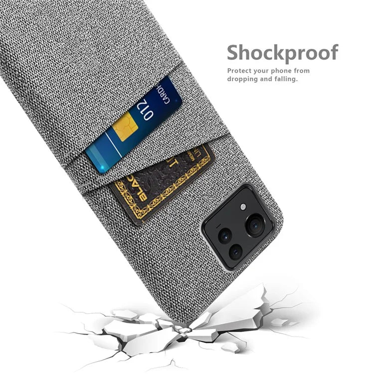 For Asus Zenfone 11 Ultra 5G Case Cloth Texture Anti-Scratch Phone Cover with Card Slots