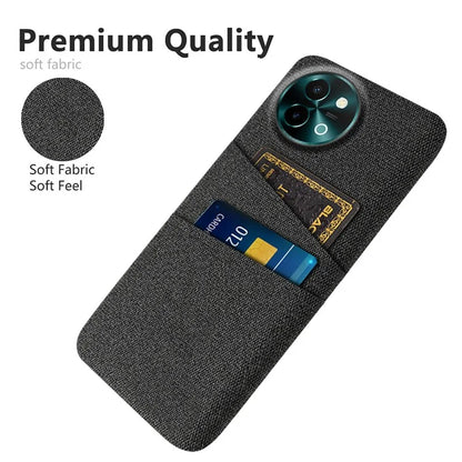 For vivo Y38 5G Case Dual Card Slots Cloth+PC Protective Phone Cover