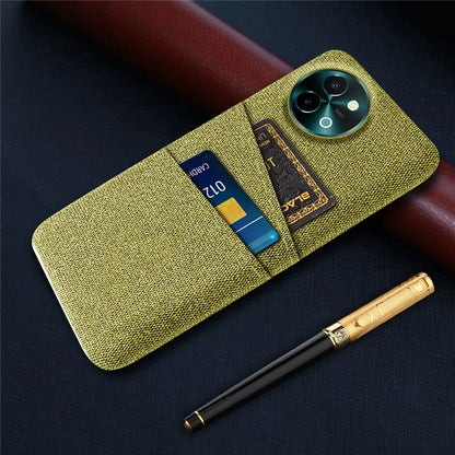 For vivo Y38 5G Case Dual Card Slots Cloth+PC Protective Phone Cover