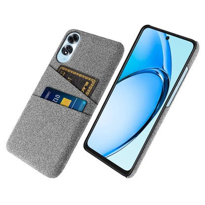 For Oppo A60 4G Case Dual Card Slots Cloth Texture Hard PC Phone Cover