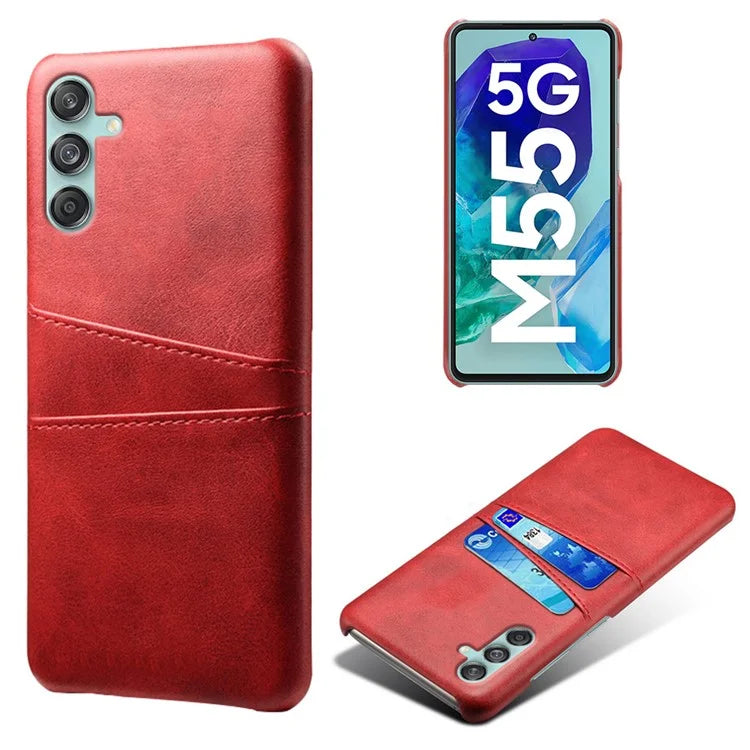 For Samsung Galaxy M55 5G / C55 5G / F55 5G Case Card Holder Leather+PC Phone Cover