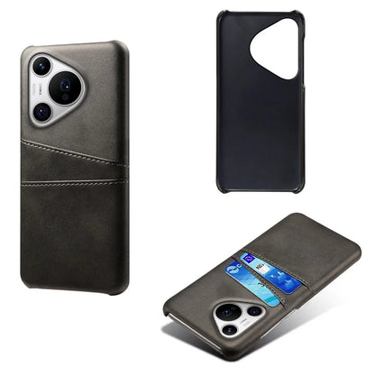 For Huawei Pura 70 Pro / Pura 70 Pro+ Case Dual Card Holder Leather+PC Phone Cover