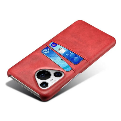 For Huawei Pura 70 Pro / Pura 70 Pro+ Case Dual Card Holder Leather+PC Phone Cover