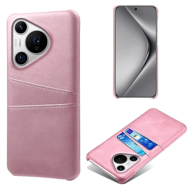 For Huawei Pura 70 Pro / Pura 70 Pro+ Case Dual Card Holder Leather+PC Phone Cover