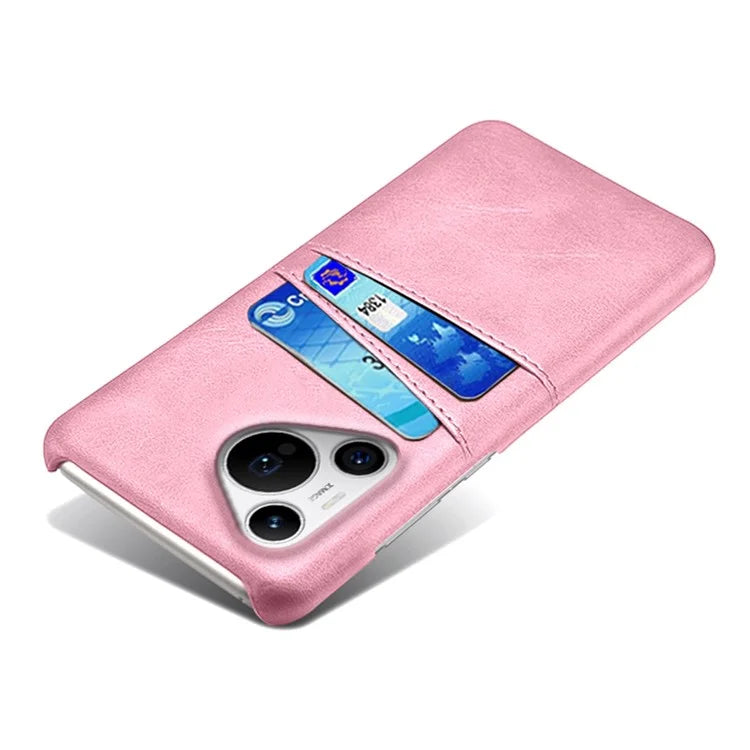 For Huawei Pura 70 Pro / Pura 70 Pro+ Case Dual Card Holder Leather+PC Phone Cover