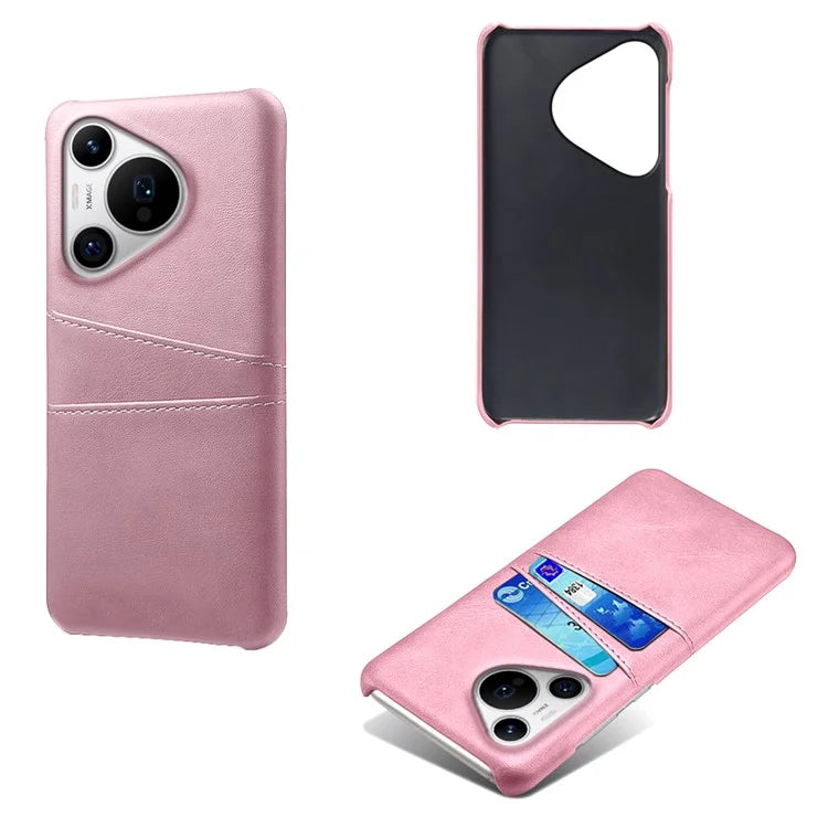 For Huawei Pura 70 Pro / Pura 70 Pro+ Case Dual Card Holder Leather+PC Phone Cover