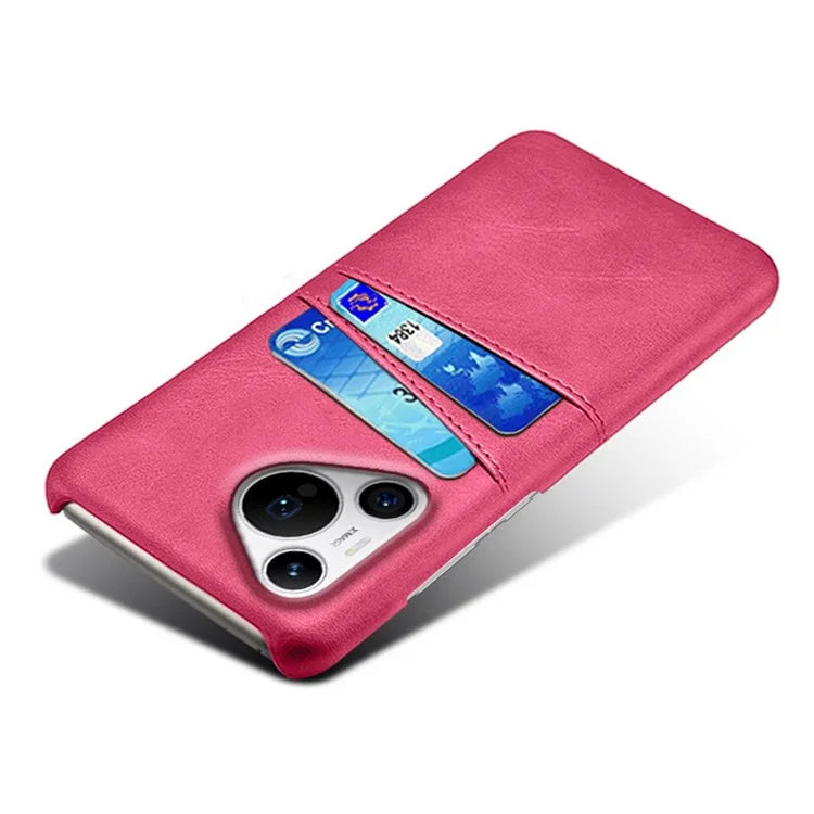 For Huawei Pura 70 Pro / Pura 70 Pro+ Case Dual Card Holder Leather+PC Phone Cover