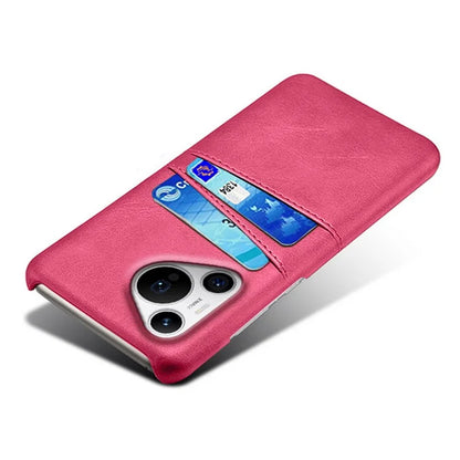 For Huawei Pura 70 Pro / Pura 70 Pro+ Case Dual Card Holder Leather+PC Phone Cover
