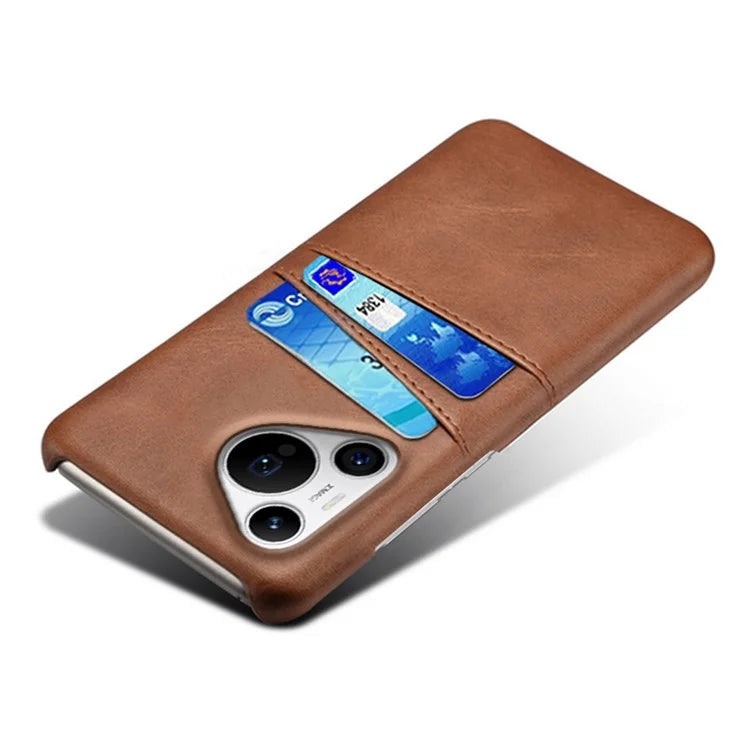 For Huawei Pura 70 Pro / Pura 70 Pro+ Case Dual Card Holder Leather+PC Phone Cover