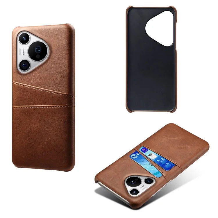 For Huawei Pura 70 Pro / Pura 70 Pro+ Case Dual Card Holder Leather+PC Phone Cover