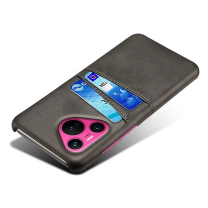 For Huawei Pura 70 Slim Case Card Slots PU+PC Phone Cover