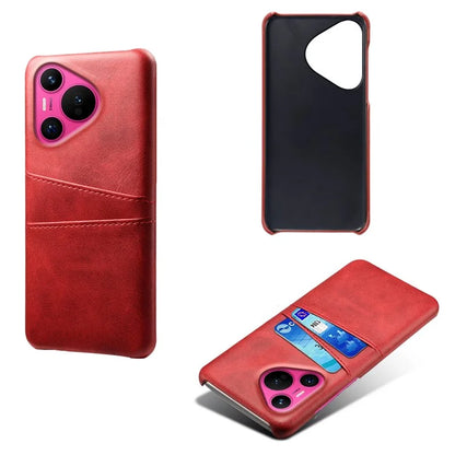 For Huawei Pura 70 Slim Case Card Slots PU+PC Phone Cover