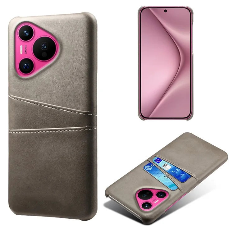 For Huawei Pura 70 Slim Case Card Slots PU+PC Phone Cover